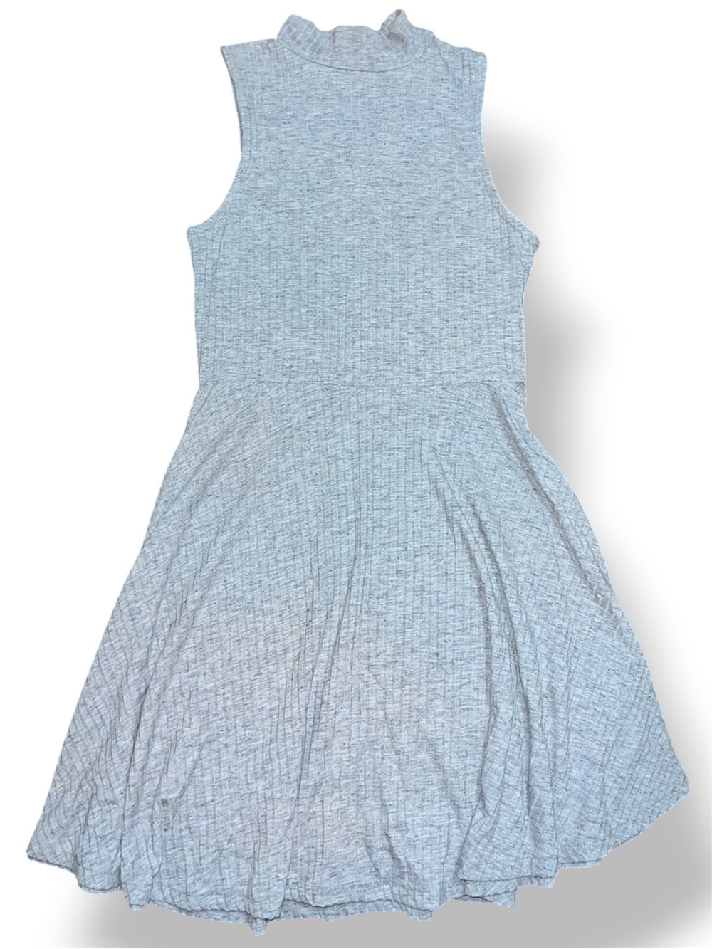 Prince & Fox Heather Gray Sleeveless Mock Neck Skater Dress